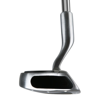 toe veiw of a right hand Intech EZ Roll Black/Silver Golf Chipper with a 37 degree loft
