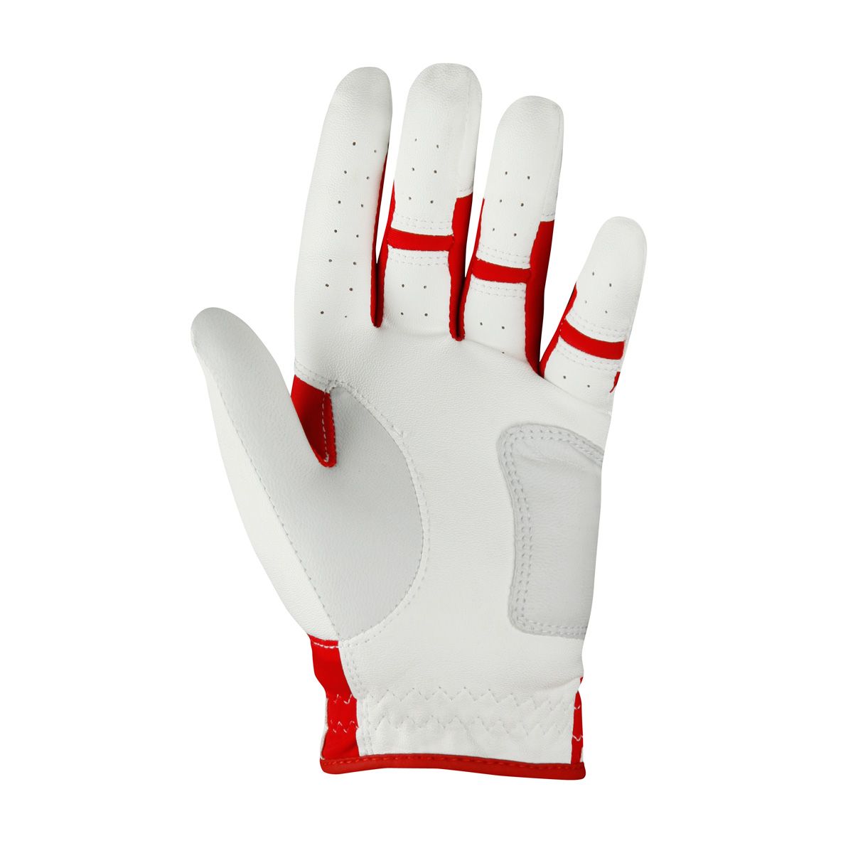 palm view of a white/red Intech Junior Golf Glove