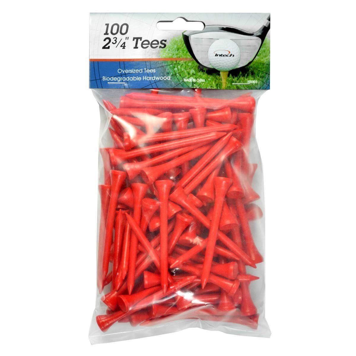 pack of 100 red Intech 2 3/4-Inch Golf Tees
