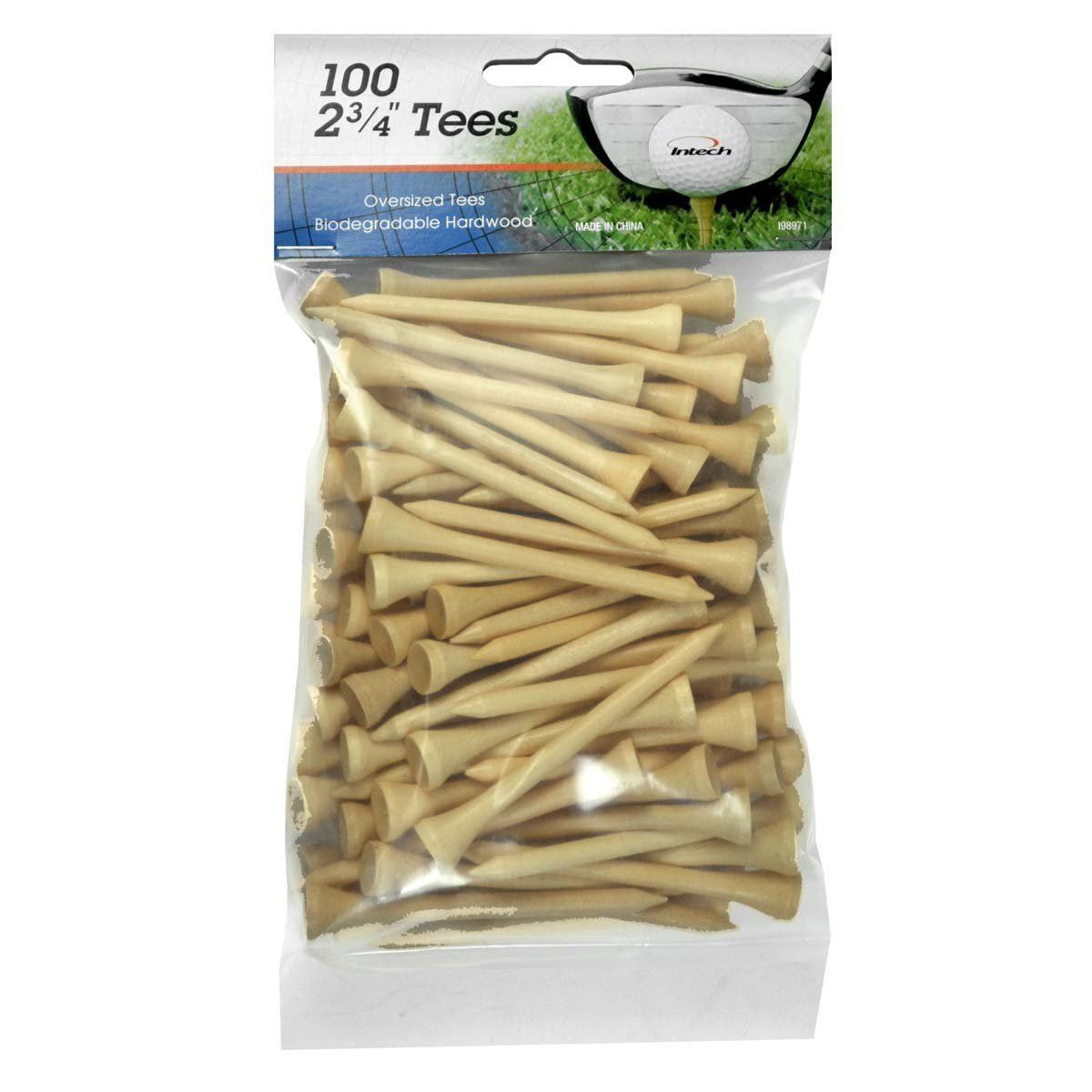 pack of 100 natural Intech 2 3/4-Inch Golf Tees