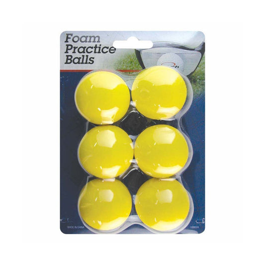 6 Intech Foam Practice Golf Balls inside retail packaging