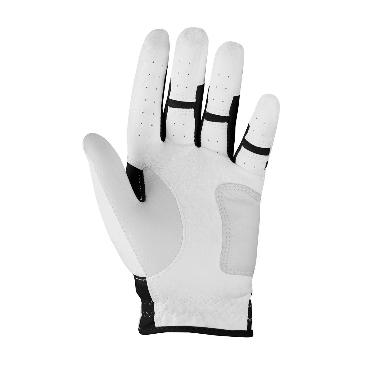 palm view of a white/black Intech Junior Golf Glove