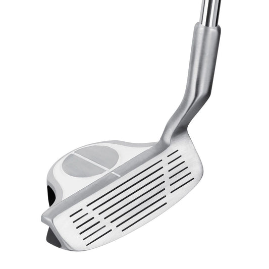 angled face and top view of the Intech EZ Roll White/Silver Golf Chipper
