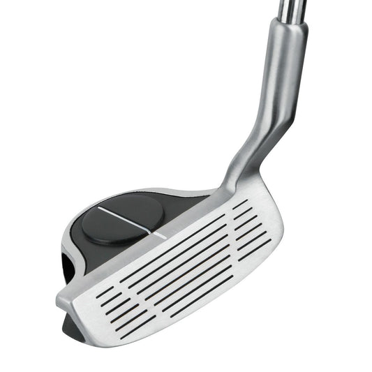 angled top and face view of the Intech EZ Roll Black/White Golf Chipper