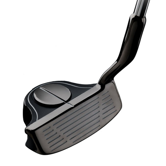 angled top and face view of the Intech EZ Roll Black Nickel Golf Chipper