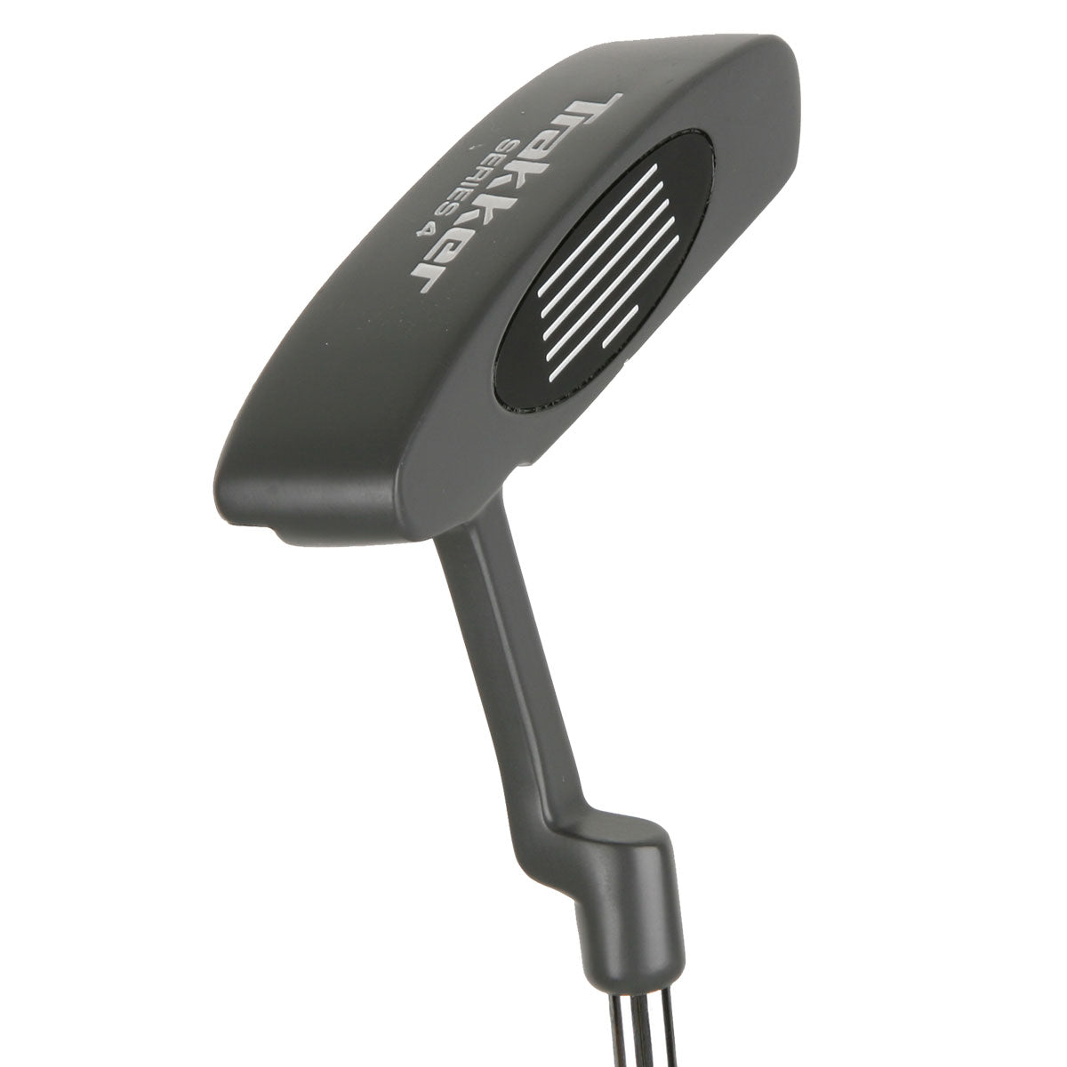 angled sole and face view of the Intech Trakker Series 4 Blade Putter with soft TPU face insert
