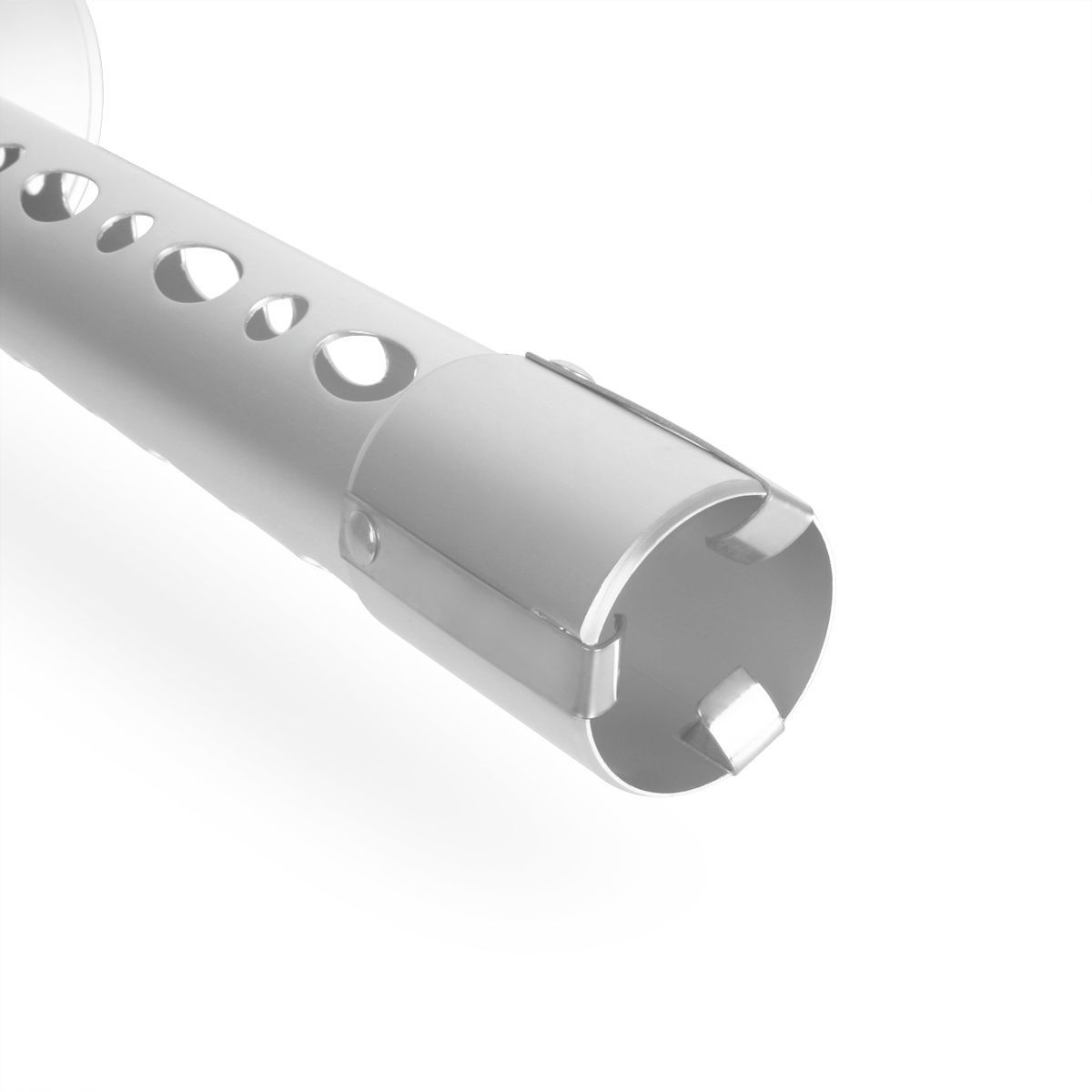 end of the Intech Golf Ball Shag Bag tube where there are 3 clips to hold a golf ball