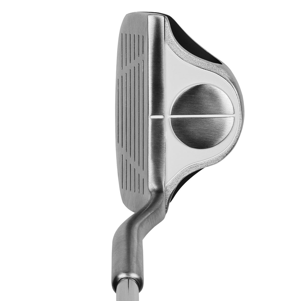 top view of the Intech EZ Roll White/Silver Golf Chipper